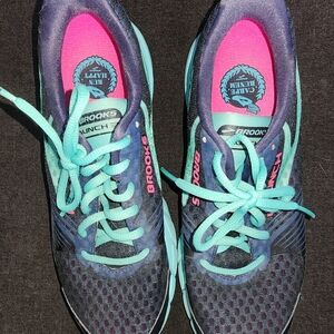 Brooks Women's Launch 3 Athletic Shoes - Navy and Teal